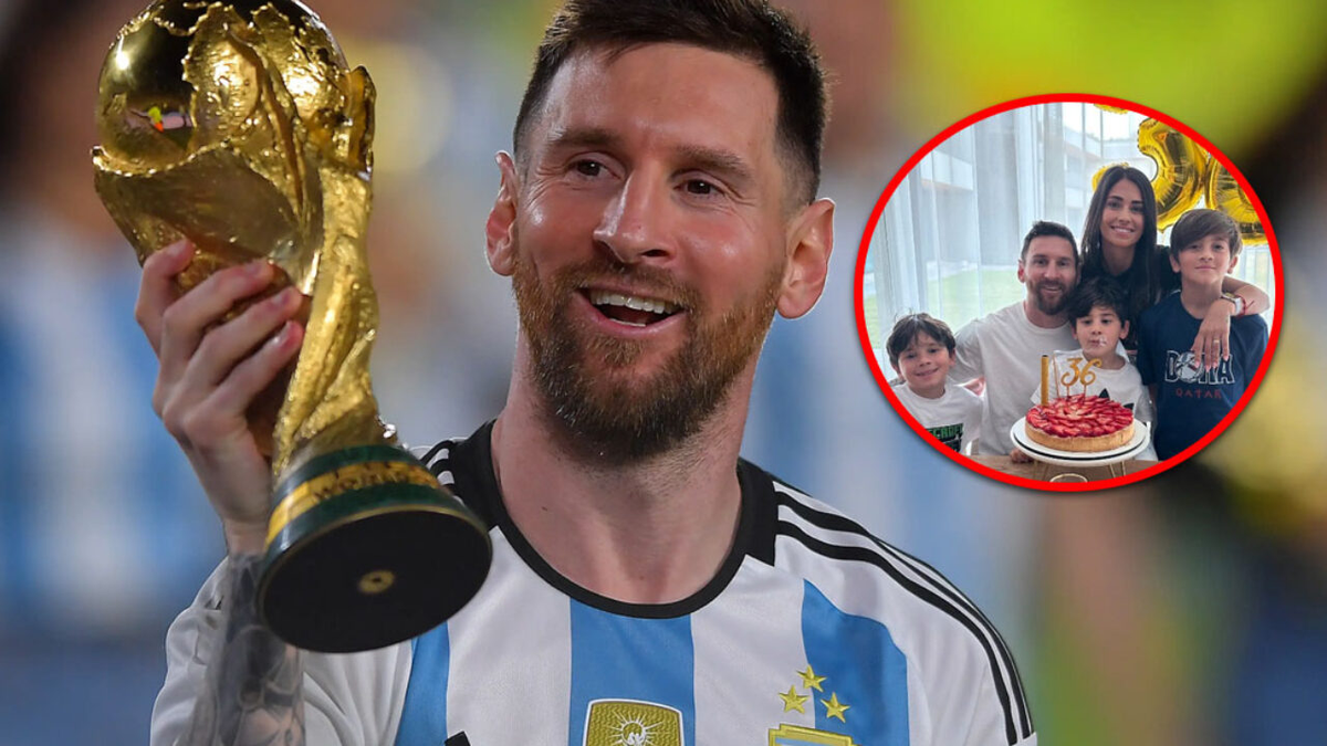 La foto familiar de Messi en el festejo de su cumpleaños