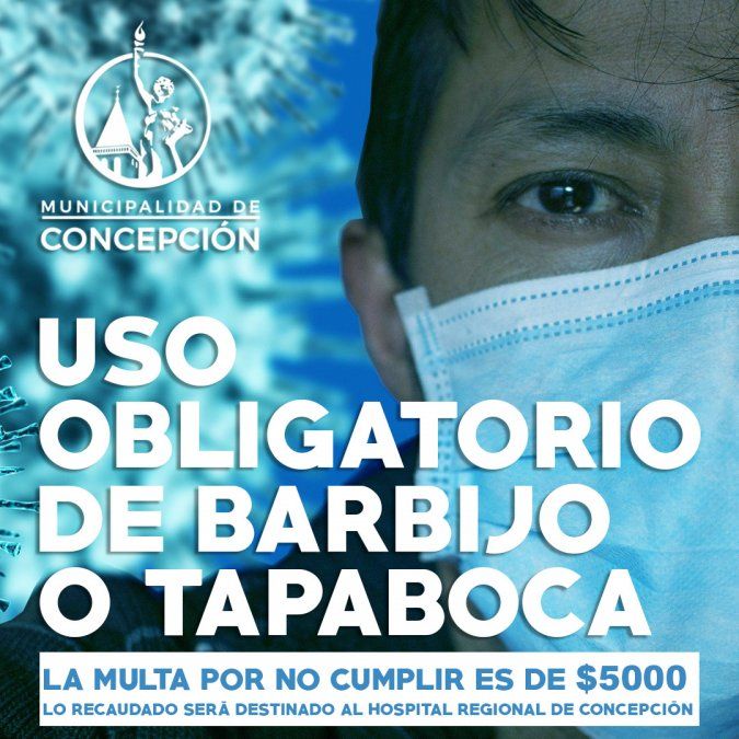 Concepción se suma a otras ciudades en donde es obligatorio usar barbijos.