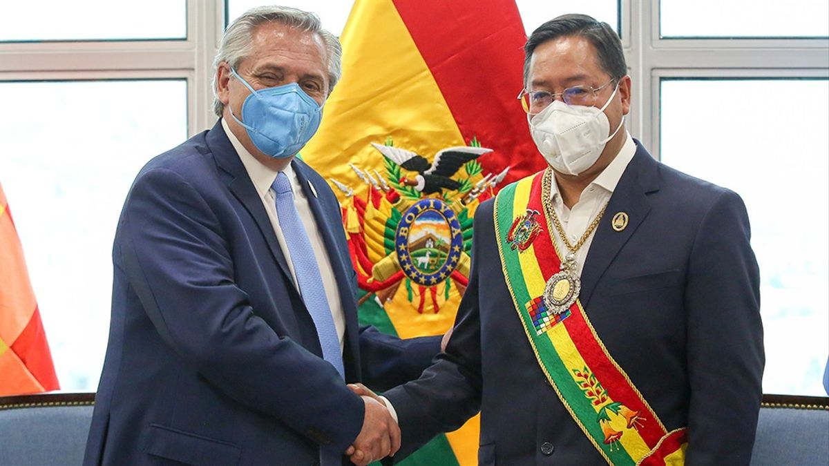 Alberto Fernández se reúne con el presidente de Bolivia, Luis Arce.