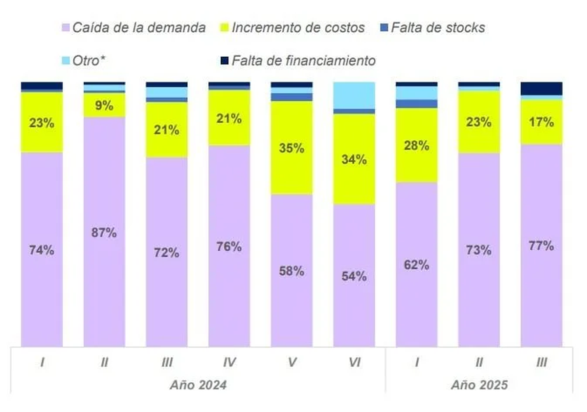 La venta de ropa cayó 7,7% en el tercer bimestre mayo-junio contra 2024.   