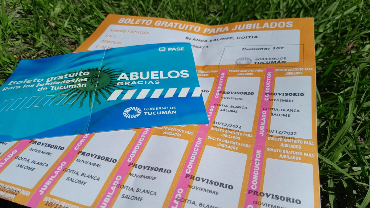 Boleto Gratuito para jubilados y jubiladas.