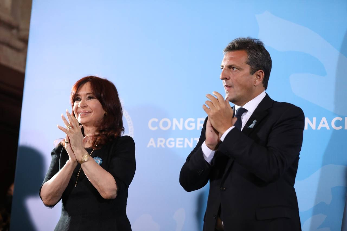Cristina Kirchner y Sergio Massa.