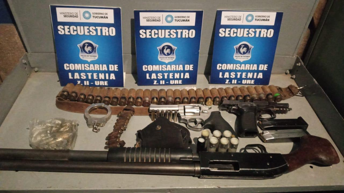 Lastenia: secuestraron armas de fuego y más de 170 municiones