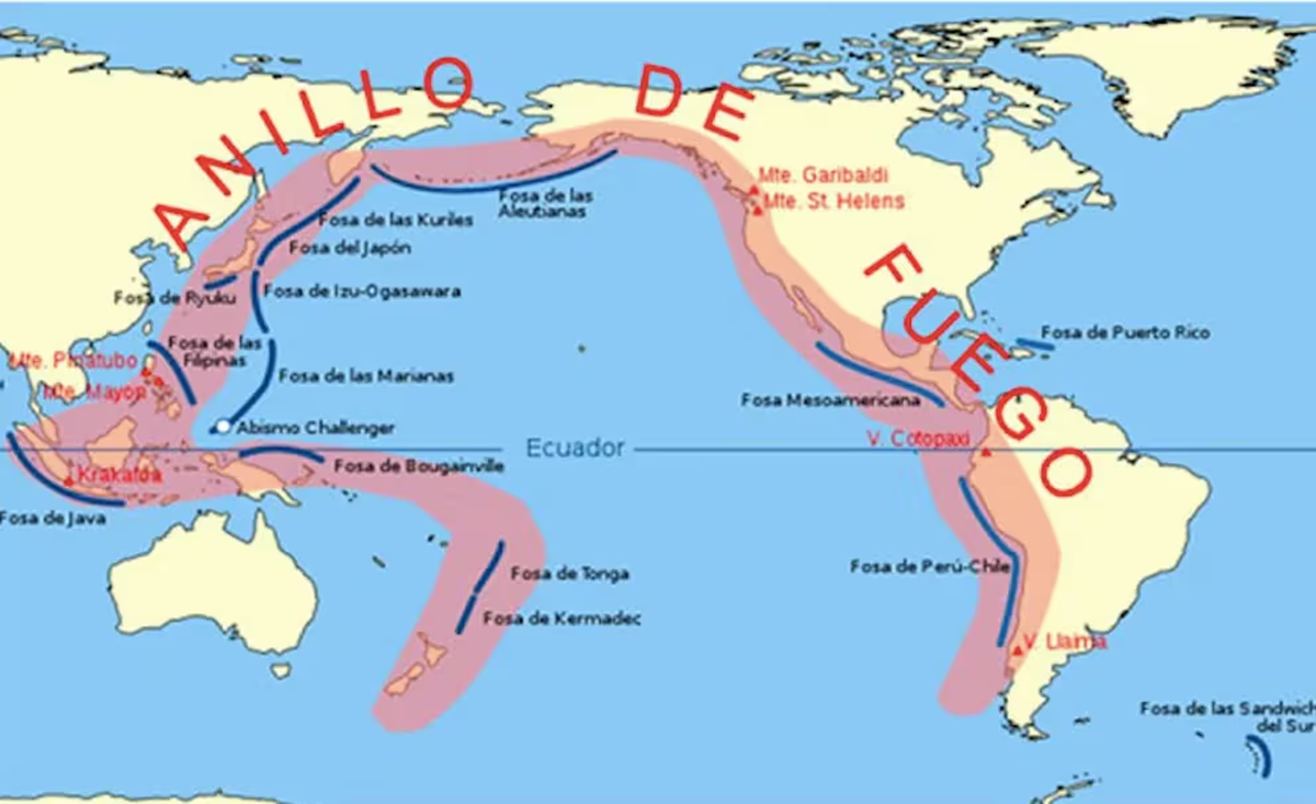 Japón se asienta sobre el llamado Anillo de Fuego, una de las zonas sísmicas más activas del mundo. (Foto: Infobae) Japón se asienta sobre el llamado Anillo de Fuego, una de las zonas sísmicas más activas del mundo. (Foto: Infobae)