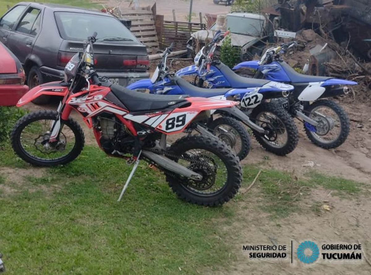 Las motos fueron llevadas a la Comisaria de Tafí del Valle.