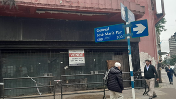 Hubo desprendimiento de mampostería en General Paz y 9 de Julio