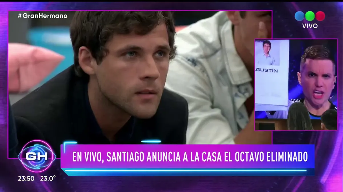 Con el 76,47% de los votos, Agustín se convirtió en el octavo eliminado de Gran Hermano.