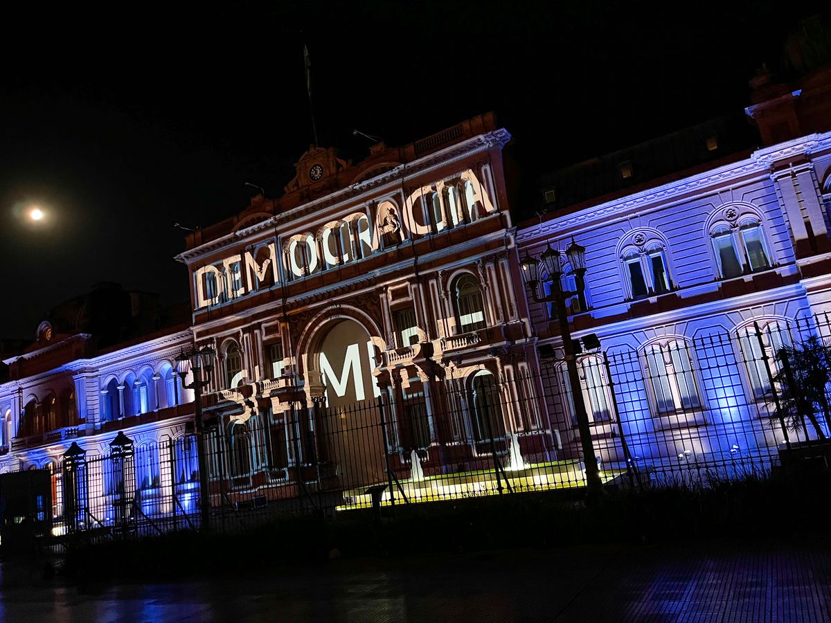 La Casa Rosada celebra el 39° aniversario de la democracia