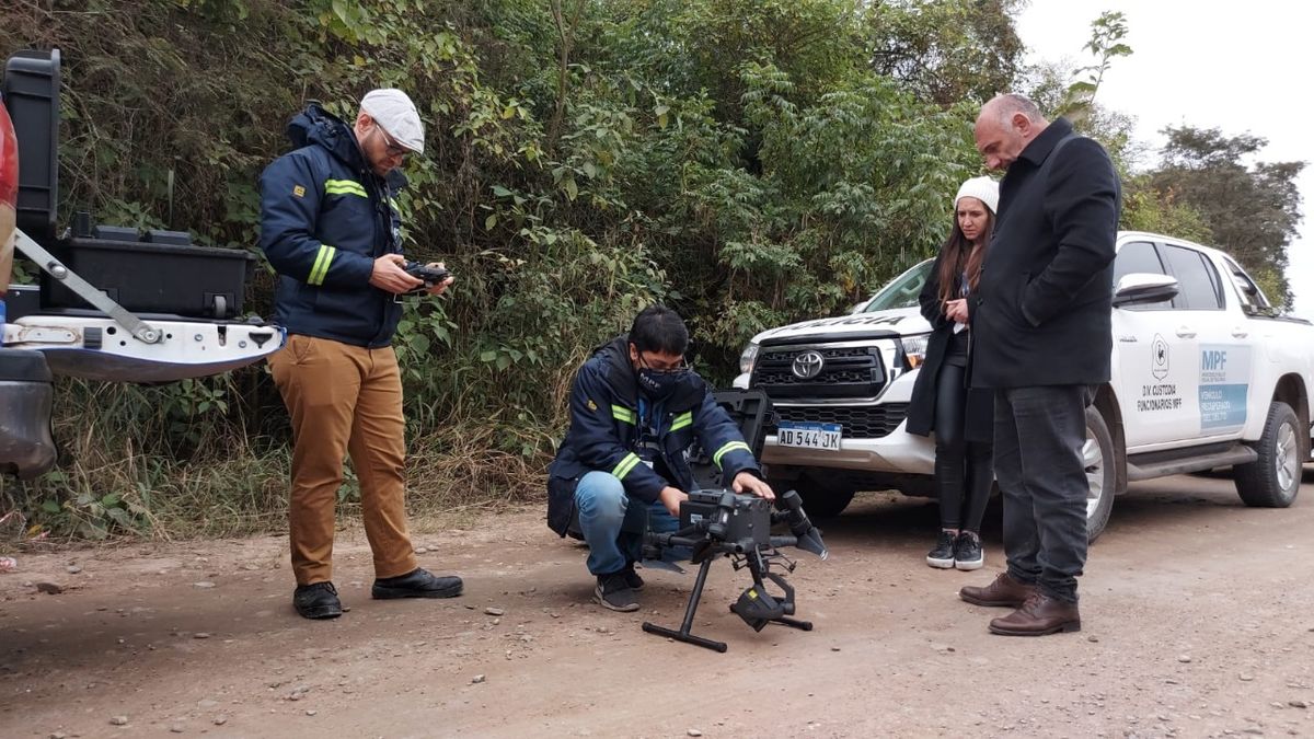Crimen en El Timbó: El dron del Ministerio Fiscal sobrevoló el lugar