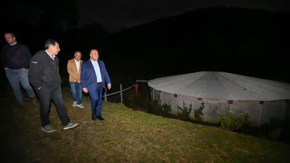 Raco: Manzur visitó obras de suministro de agua