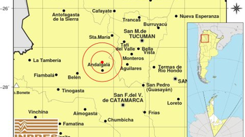 Catamarca: sismo de magnitud 4.9 sacude Andalglá