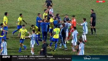 La pelea entre Argentina y Brasil en el Sudamericano Sub 17