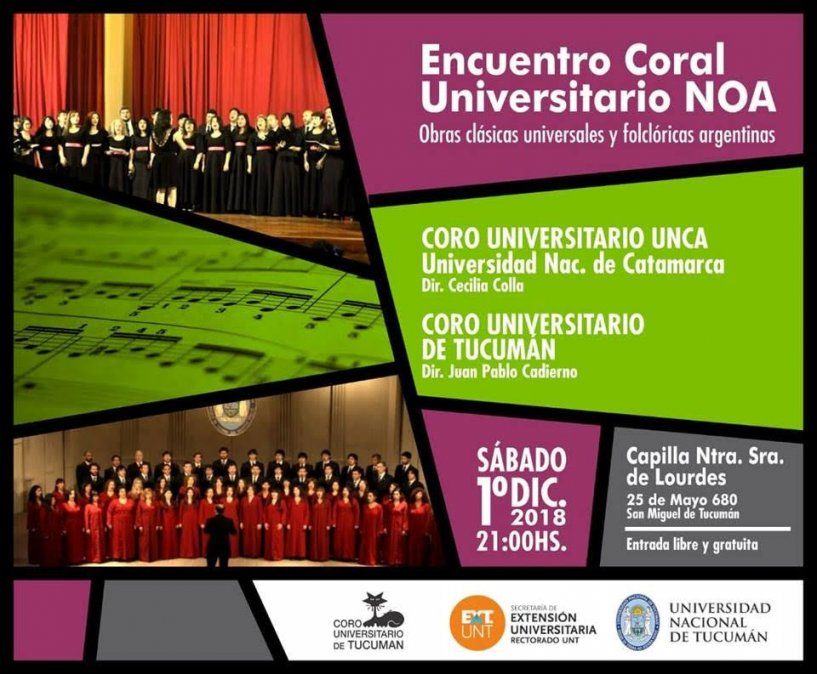 Este sábado habrá un Encuentro Coral Universitario