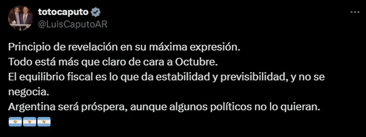 La advertencia de Luis Caputo a los senadores que aprobaron el aumento de las jubilaciones. Foto: C5N