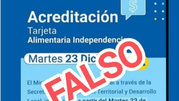 Desarrollo Social desmintió un flyer falso sobre la Tarjeta Alimentaria Independencia