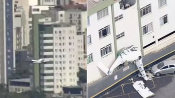 Una avioneta se estrelló contra un edificio en Belo Horizonte y dos personas murieron