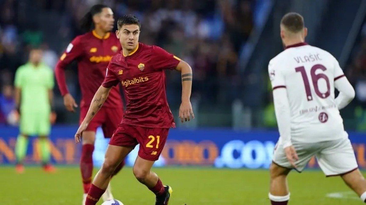 Con un penal para Dybala, Roma empató a Torino 1 a 1