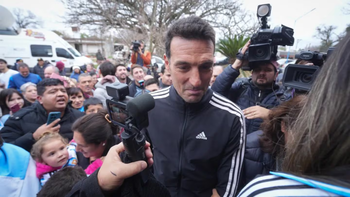 Scaloni llegó a Pujato: 