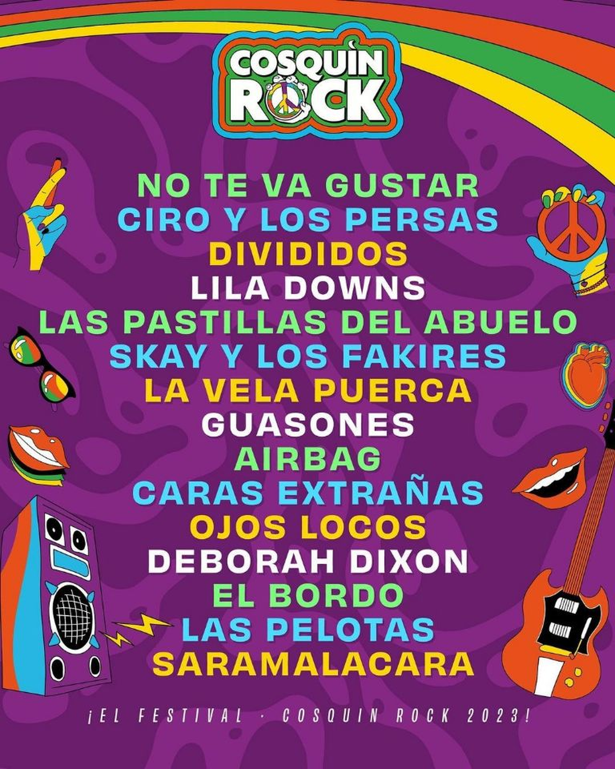 Cosquín Rock 2023 anuncia su grilla completa de artistas.