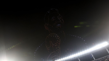 El show con drones que hizo emocionar a Messi