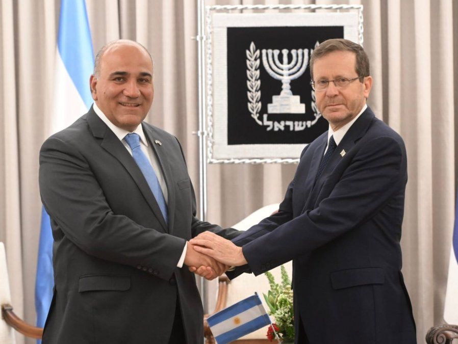 Juan Manzur fue recibido por el presidente de Israel