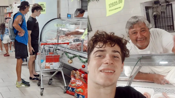 Franco Colapinto revolucionó un supermercado con su visita