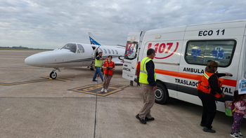 Salud provincial concretó un traslado aéreo neonatal de alta complejidad