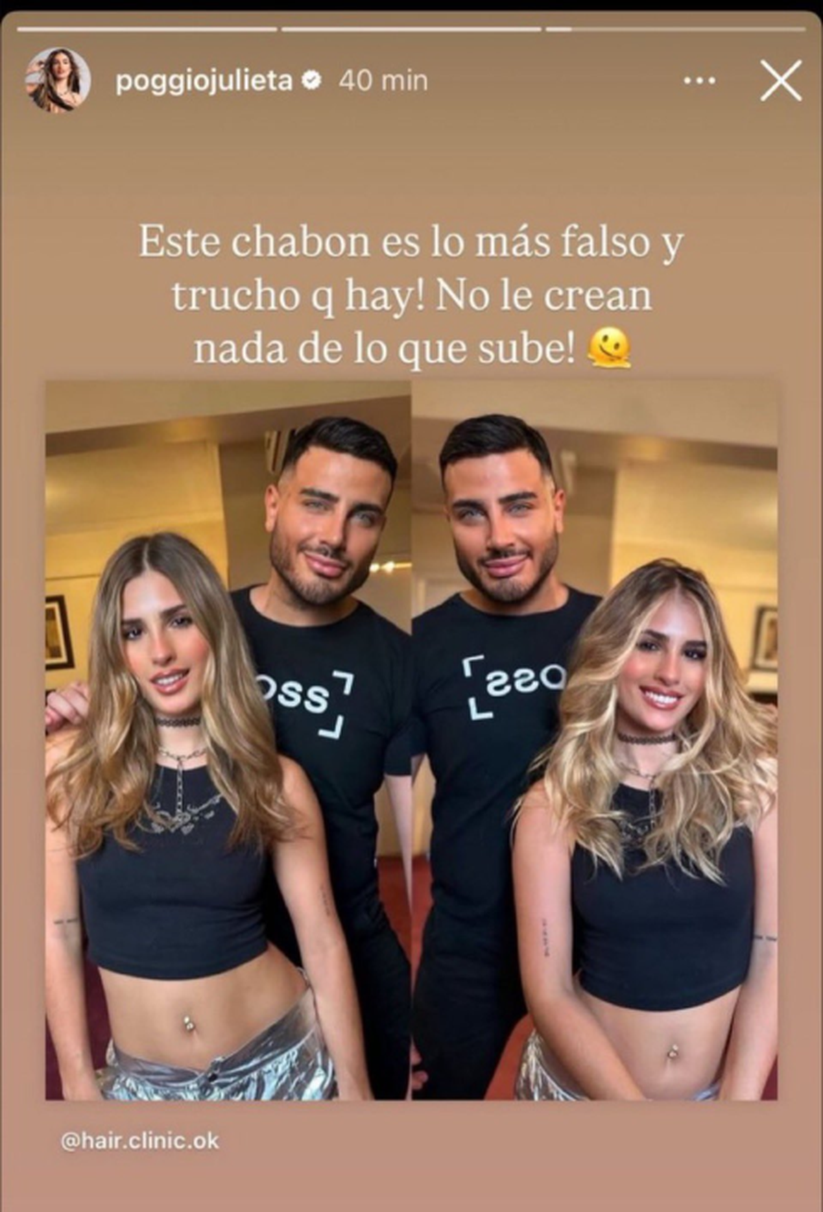 La guerra entre un peluquero tucumano y Juli Poggio