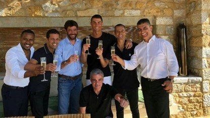 Ronaldo, junto al presidente de la Juventus