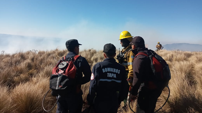 Incendio en La Toma del Río Vipos: 