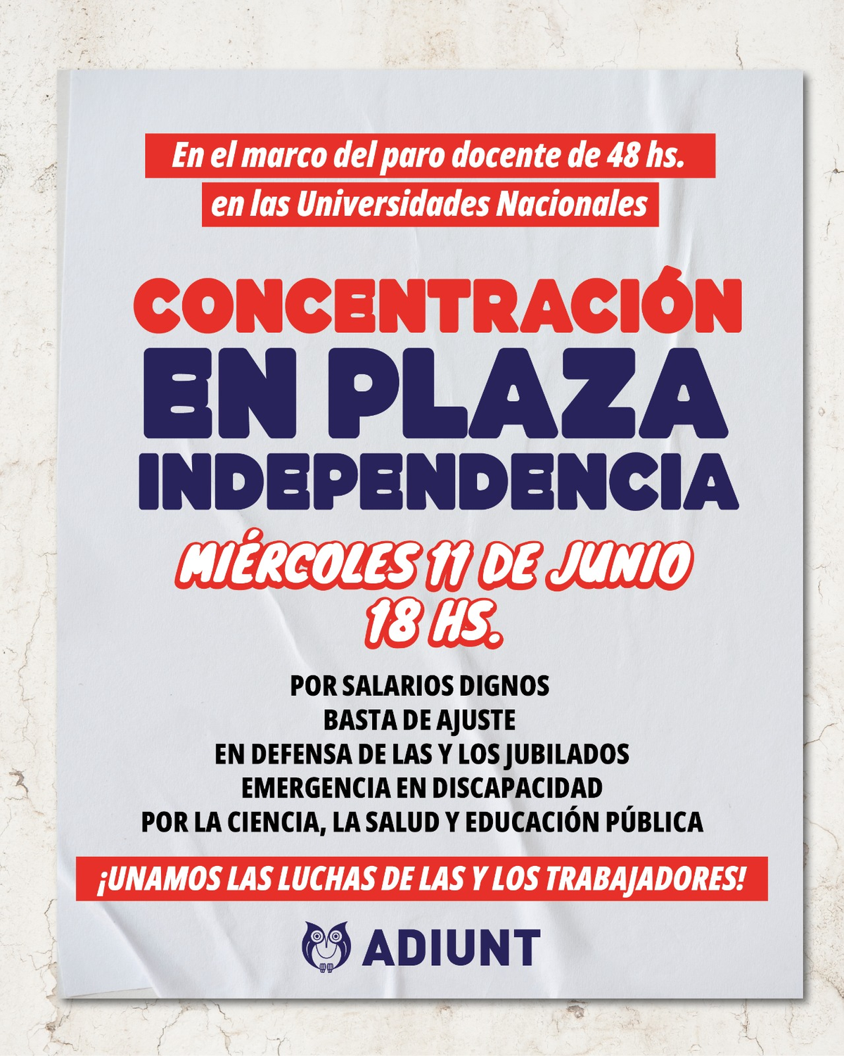 ADIUNT moviliza este miércoles. ADIUNT moviliza este miércoles.