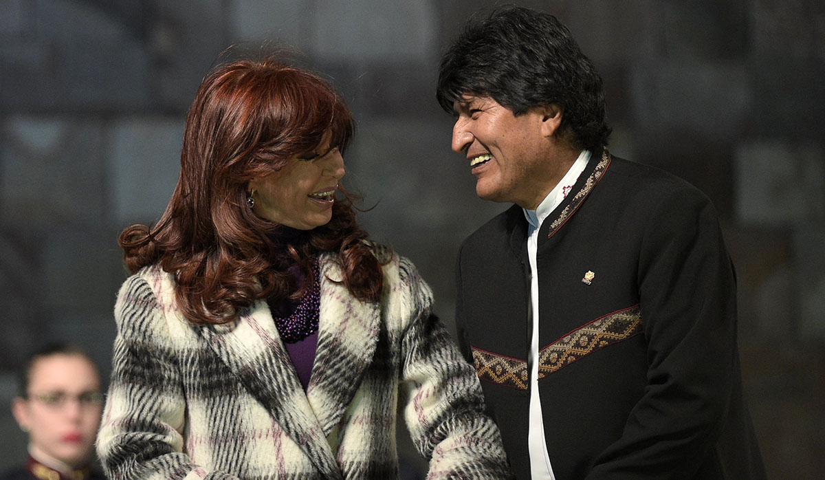 Evo Morales apoyó a Cristina Kirchner en redes
