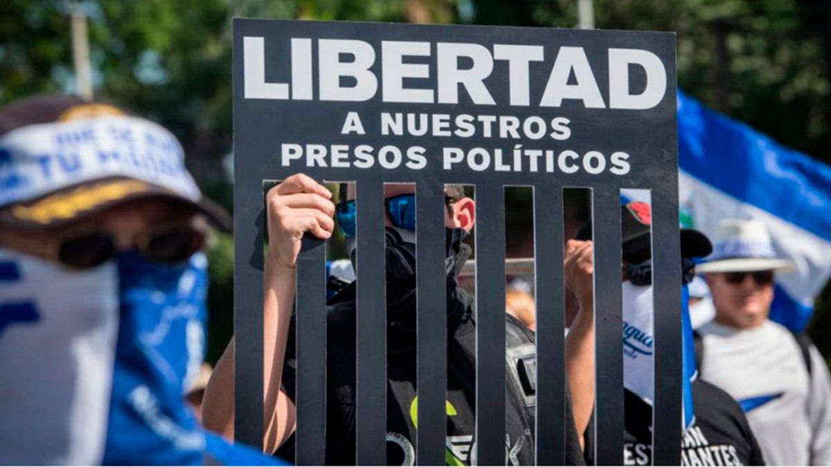 Piden libertad para los presos políticos en Nicaragua.