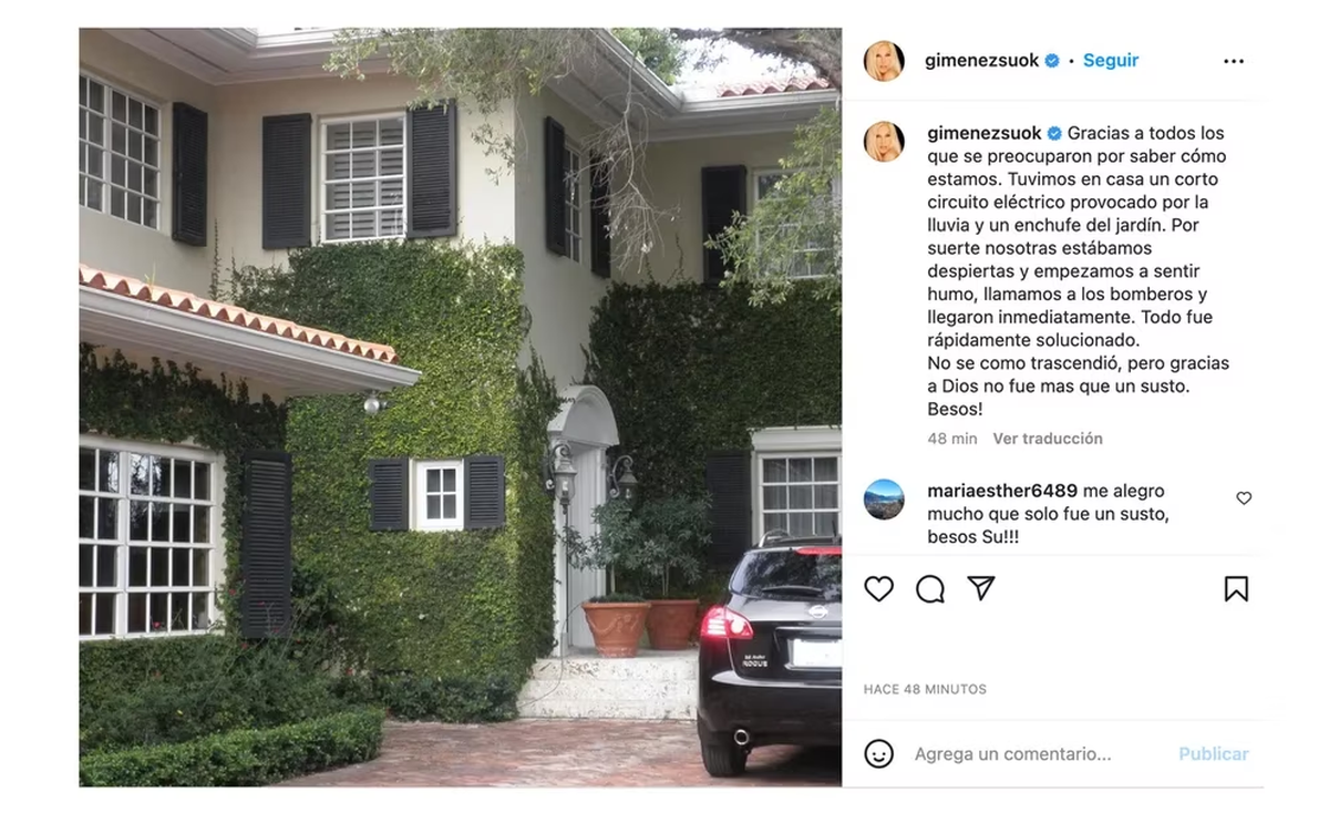 Terrible susto para Susana Gim&eacute;nez en su casa de Miami.