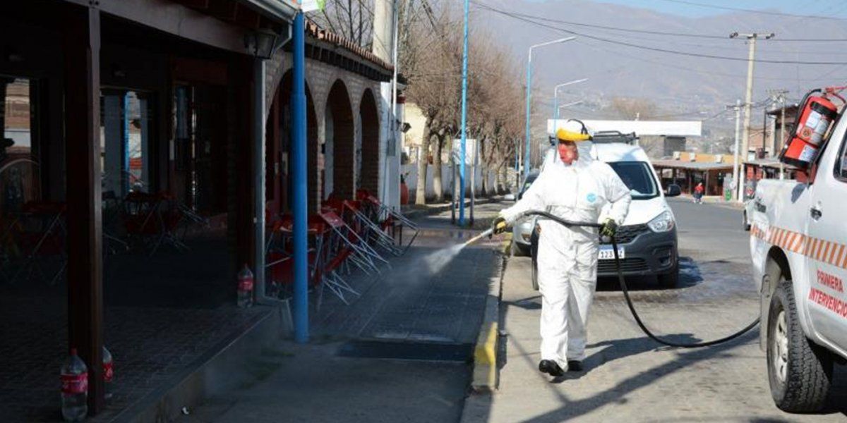 Tafí del Valle: realizan desinfección en las áreas públicas