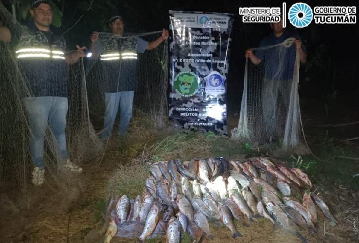 Secuestraron 62 pescados y 6 redes de tapada