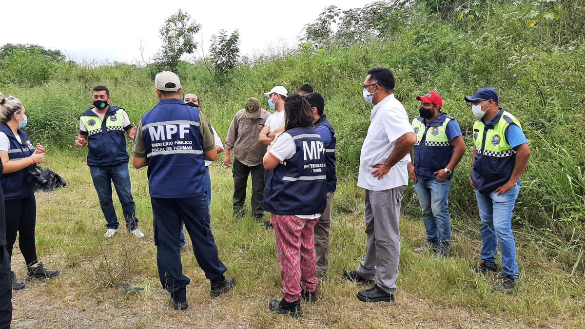 Personal policial y del MPF trabajaron en el lugar.