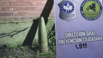 Lules: hallaron un proyectil de artillería en el fondo de una vivienda