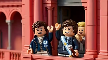 Milei publicó un video con una versión lego de Manuel Belgrano