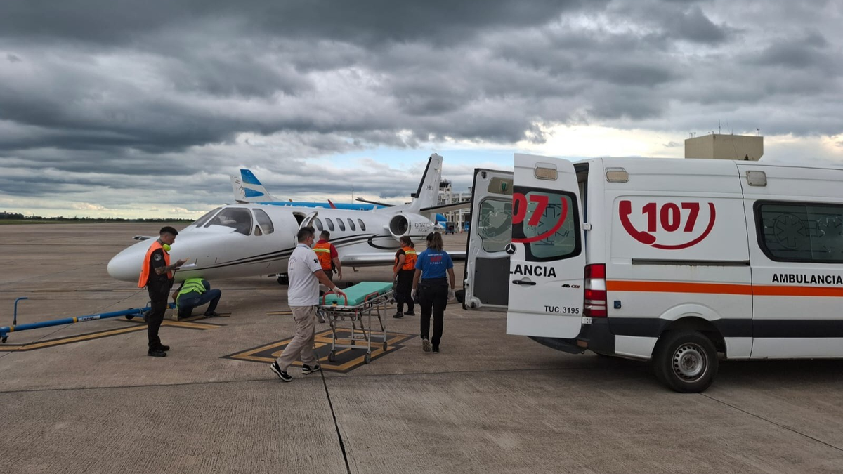 Realizaron aeroevacuaciones sanitarias hacia Misiones y Río Negro