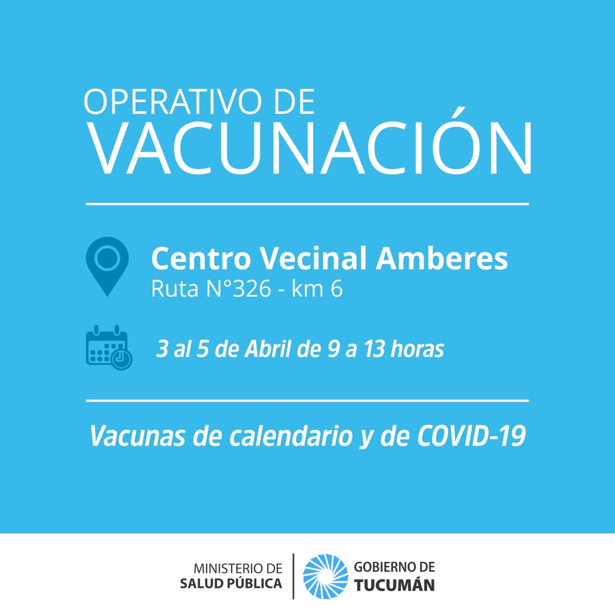 El Operativo de Vacunaci&oacute;n est&aacute; disponible en el Centro Vecinal de Amberes.