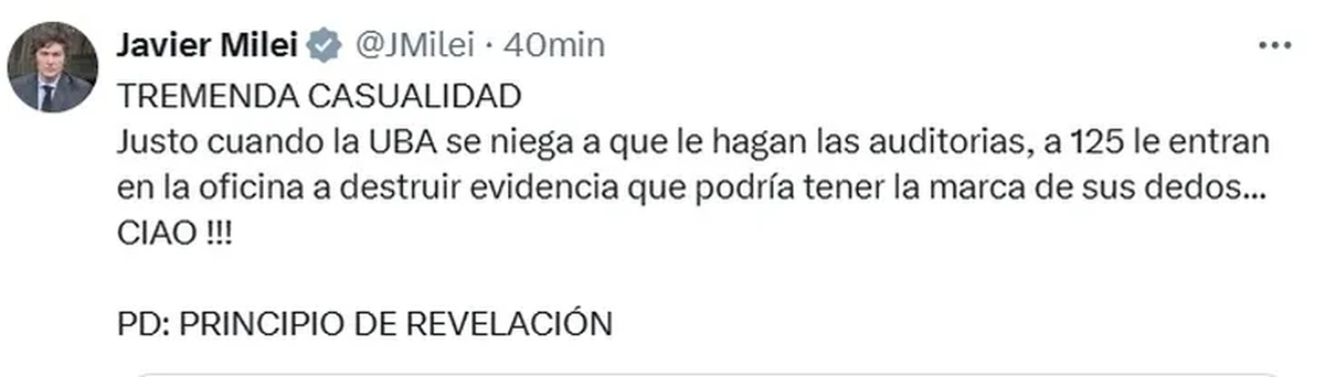 Javier Milei y un nuevo cruce con la Uni&oacute;n C&iacute;vica Radical. (Foto: &aacute;mbito)