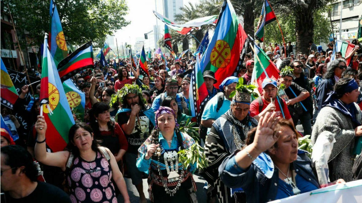 El pueblo mapuche se movilizó en Chile.