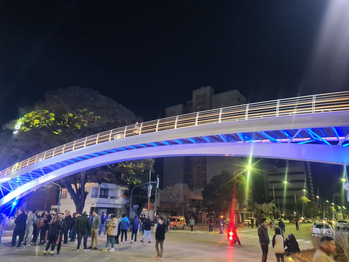 El puente peatonal de Avenida Mate de Luna quedó inaugurado