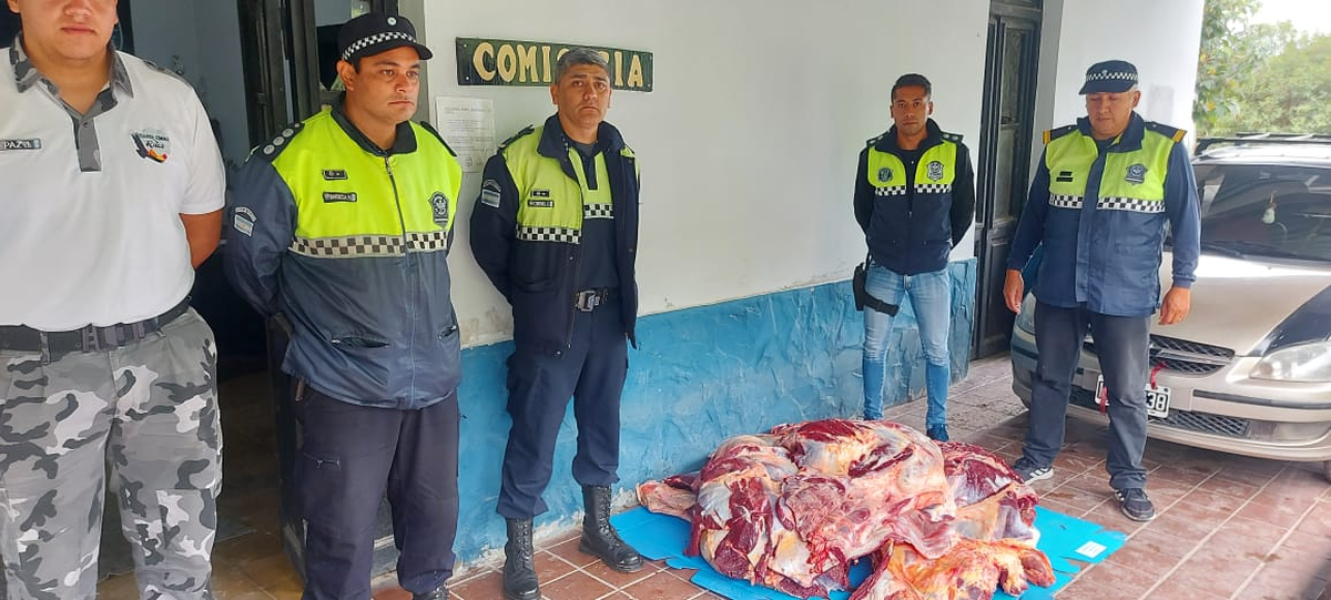 Raco: la Policía secuestró 200 kilos de carne vacuna