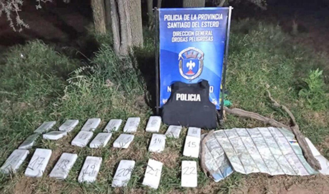 La cocaína fue encontrada al lado de la ruta Provincial 92