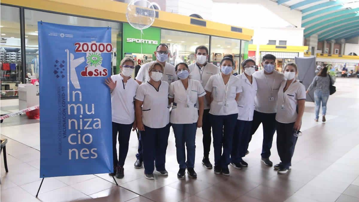 El Nodo de Vacunación de la Terminal de Ómnibus aplicó 20.000 dosis