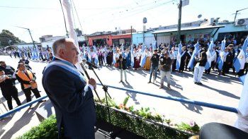 Jaldo encabezó el acto por el 39° aniversario de la municipalización de Alderetes