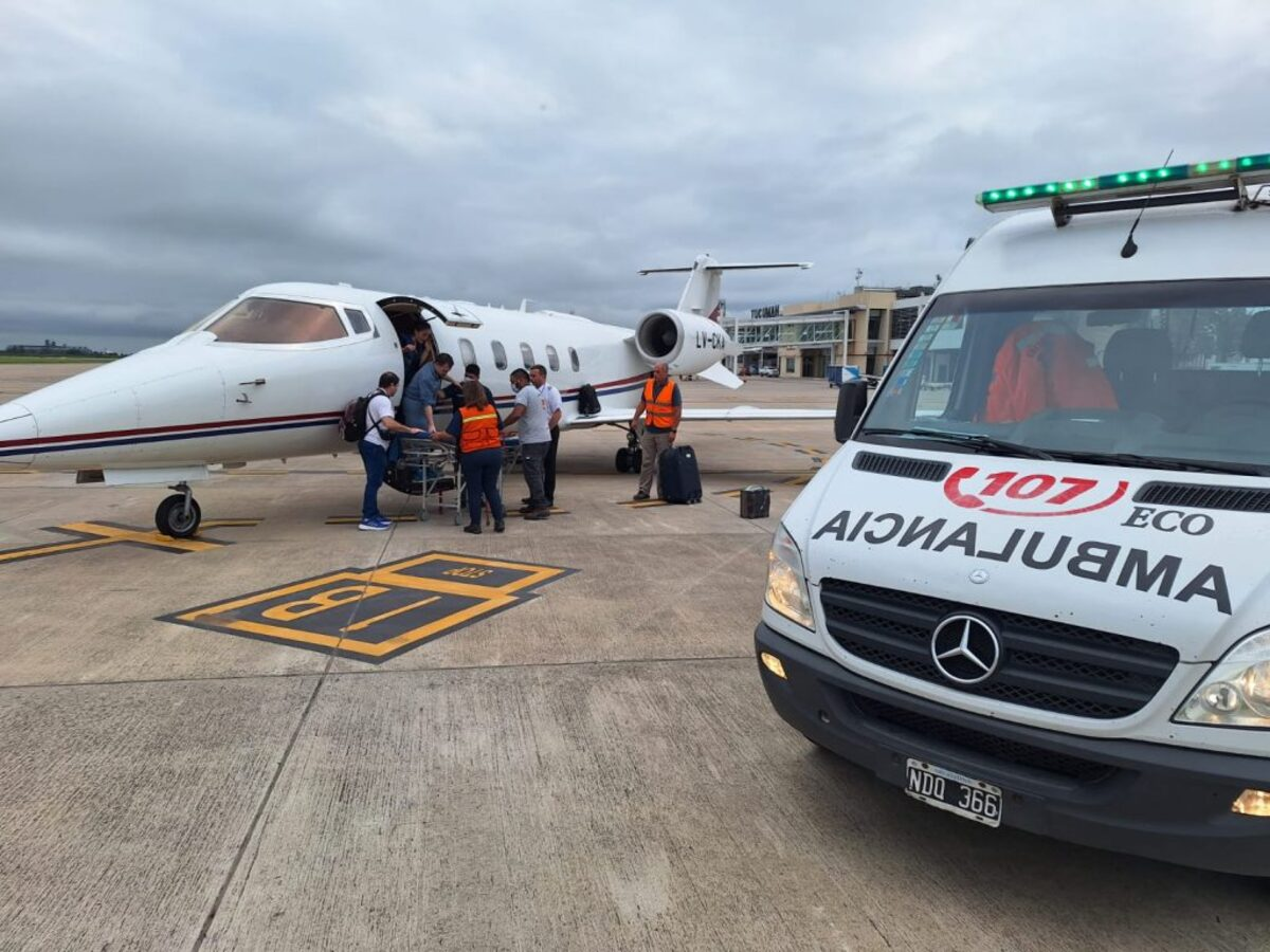 Un paciente tucumano fue trasladado en el avión sanitario