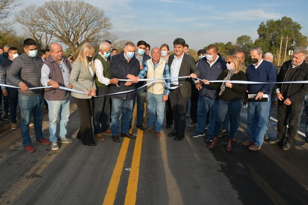 Jaldo inauguró el nuevo puente sobre la ruta provincial 323
